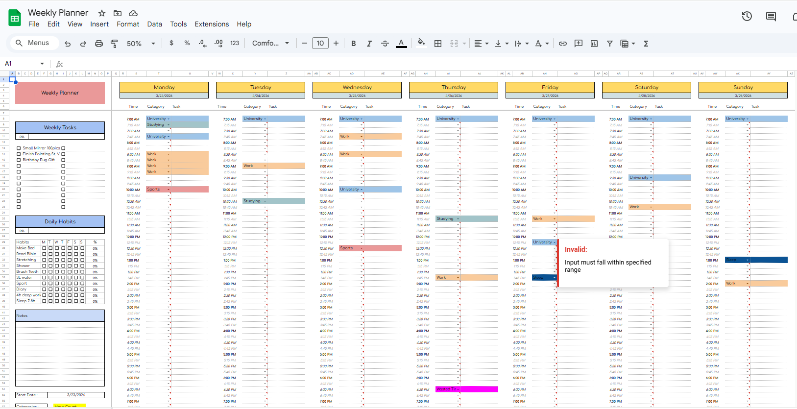 Calculator and financial documents